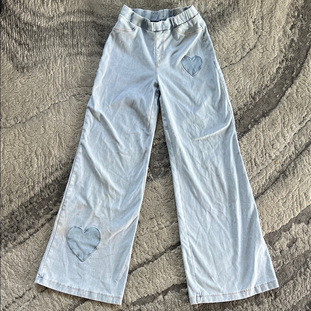 H&M wide leg flare jeans size 8